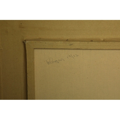 64 - 20TH CENTURY SCHOOL. WORKERS IN THE RICE FIELDS. oil on canvas, 78cm x 62cm, framed.