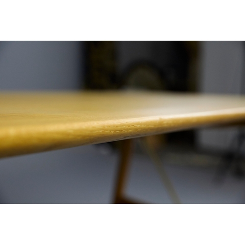 701 - CARL HANSEN & SON HUNTING TABLE. by Børge Mogensen, 210cm x 81.5cm x 71.5cm approx.