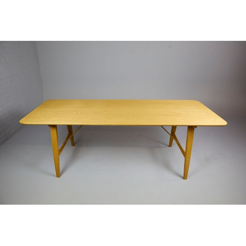 702 - CARL HANSEN & SON HUNTING TABLE. by Børge Mogensen, 210cm x 81.5cm x 71.5cm approx.
