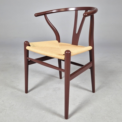 704 - CARL HANSEN & SON WISHBONE CHAIR. by Hans J Wegner, 76cm H approx.