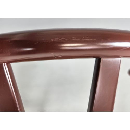 704 - CARL HANSEN & SON WISHBONE CHAIR. by Hans J Wegner, 76cm H approx.