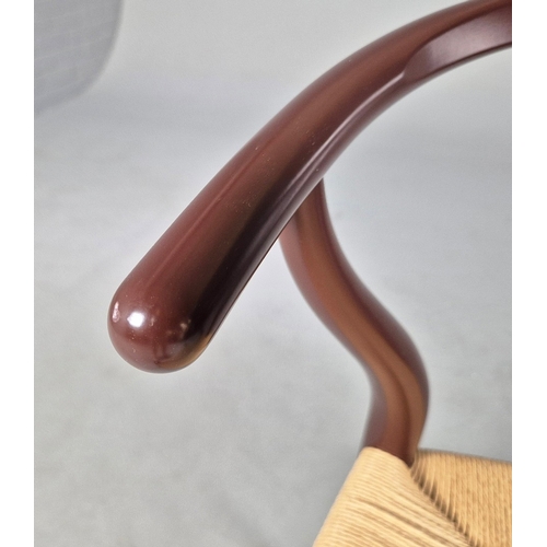 704 - CARL HANSEN & SON WISHBONE CHAIR. by Hans J Wegner, 76cm H approx.