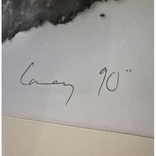 72 - 20TH CENTURY SCHOOL. HEAD STUDY. mixed media, indistinctly signed and dated 90, 83cm x 59cm, framed.