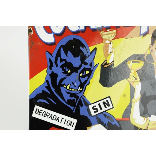 724 - VINTAGE STYLE COCAINE ENAMEL SIGN. Aged finish
45cm H x 30cm W.