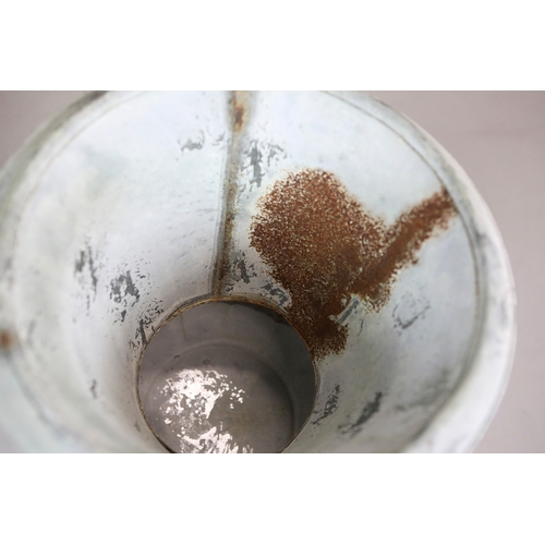 741 - PAIR OF METAL GARDEN URNS. 60cm H x 36cm W.