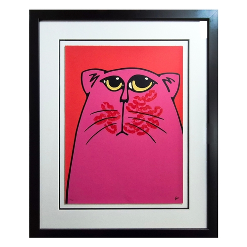 76 - BRUCE MCKAY. KISSY FACE. silkscreen on velin arches blanc, framed and glazed, edition 79/295, signed... 