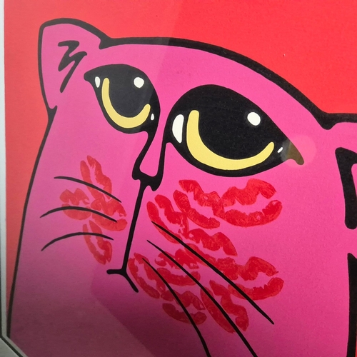 76 - BRUCE MCKAY. KISSY FACE. silkscreen on velin arches blanc, framed and glazed, edition 79/295, signed... 