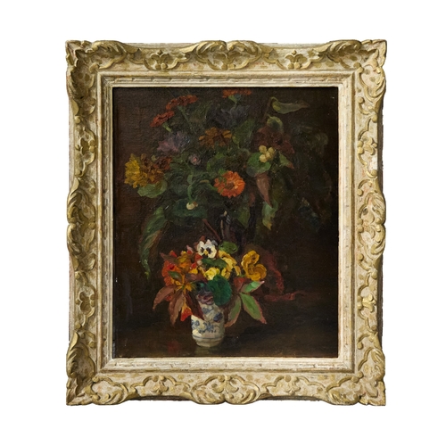 86 - IN THE MANNER OF PAUL ERBE, 1894 -1972. STILL LIFE. Oil on Canvas, 47cms x 40 cms, Framed.