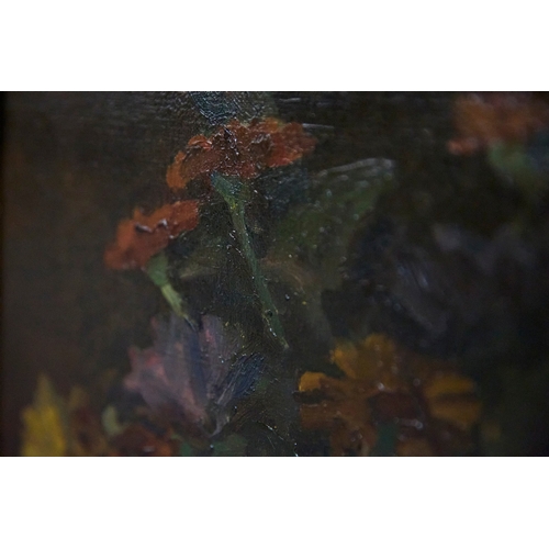 86 - IN THE MANNER OF PAUL ERBE, 1894 -1972. STILL LIFE. Oil on Canvas, 47cms x 40 cms, Framed.