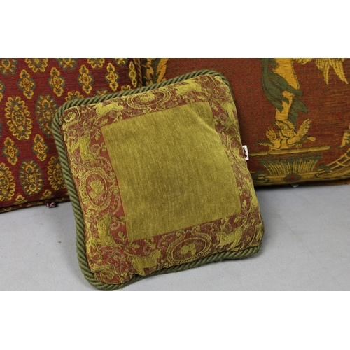 937 - A COLLECTION OF FIVE MULBURRY CUSHIONS. (5). with tasselled edges. 61cm x 41cm.