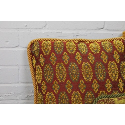 937 - A COLLECTION OF FIVE MULBURRY CUSHIONS. (5). with tasselled edges. 61cm x 41cm.