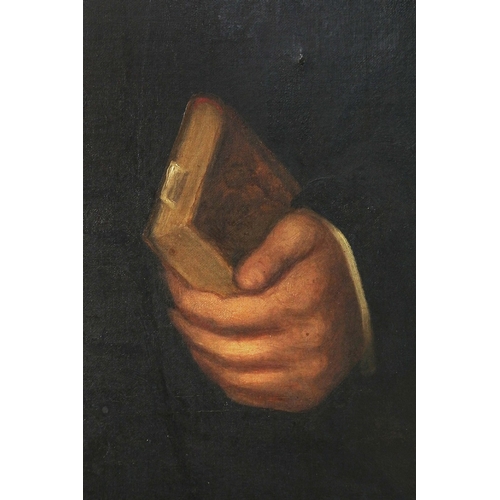 98 - 19TH CENTURY BRITISH SCHOOL. PORTRAIT OF A GENTLEMAN. oil on canvas, 100cm x 80cm, framed.