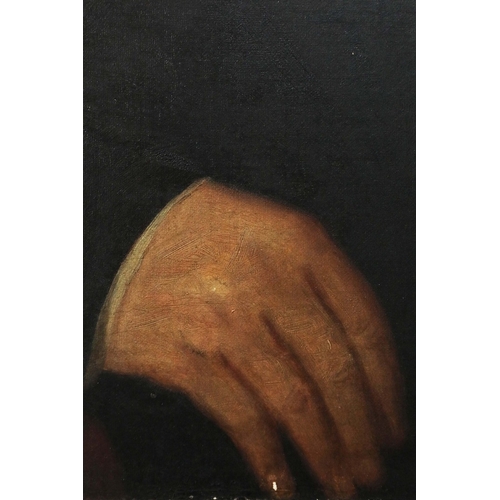 98 - 19TH CENTURY BRITISH SCHOOL. PORTRAIT OF A GENTLEMAN. oil on canvas, 100cm x 80cm, framed.