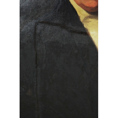 98 - 19TH CENTURY BRITISH SCHOOL. PORTRAIT OF A GENTLEMAN. oil on canvas, 100cm x 80cm, framed.