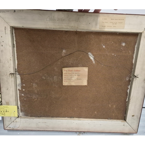 11 - KEVIN CHARLES (PRO) HART (AUSTRALIAN 1928-2006). COBB AND CO COACH. (d) oil on board, Barry Stern Ga... 