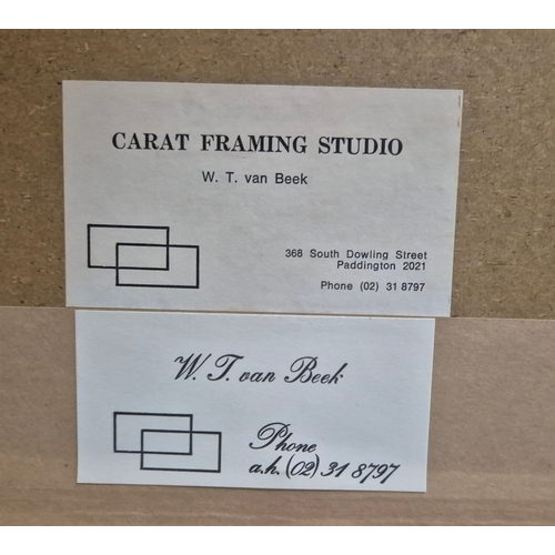 12 - RAY CROOKE (AUSTRALIAN 1922-2015). THE BILLABONG. (d) oil on board, 44.5cm x 50.5cm, framed. (Subjec... 