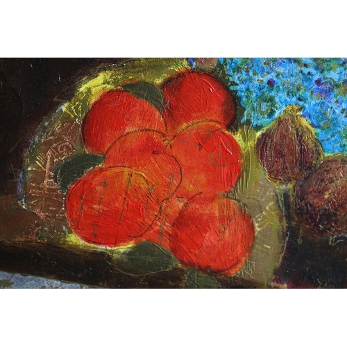 19 - ROY FAIRCHILD-WOODWARD (B.1953). FLEURS ROUGES I. mixed media on canvas, signed, 87cm x 74cm, framed... 