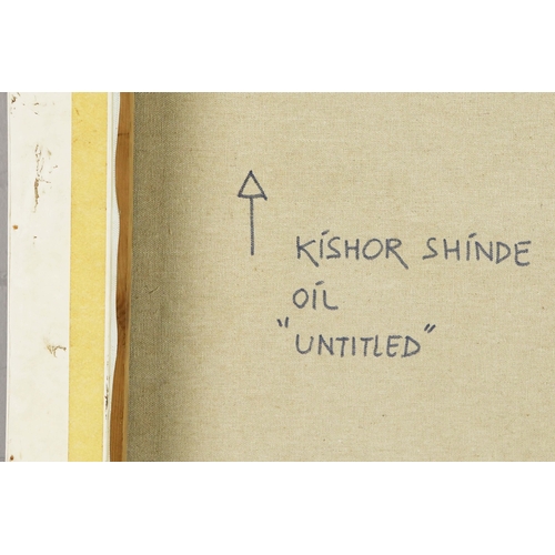 2 - KISHOR SHINDE (INDIAN B. 1958). UNTITLED. oil on canvas, Art & Soul Gallery, Mumbai label verso, 131... 