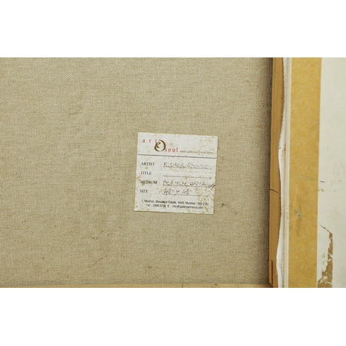 2 - KISHOR SHINDE (INDIAN B. 1958). UNTITLED. oil on canvas, Art & Soul Gallery, Mumbai label verso, 131... 