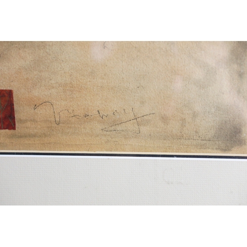 20 - ROY FAIRCHILD-WOODWARD (B.1953). SITTING NUDE. mixed media, 93cm x 74cm, framed.