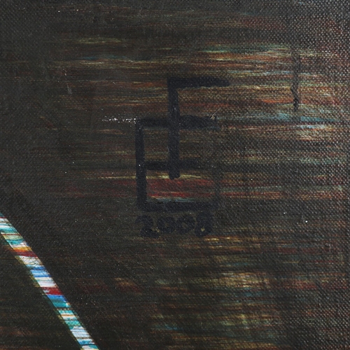 21 - FENDRY EKEL (B. 1971). WITNESS. oil on canvas, 85cm x 63cm, framed.