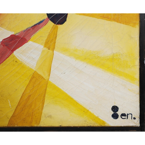 22 - BENJAMIN DOLMAN. ABSTRACT HUDSON STUDIO. Oil on Canvas, 74cms x 106cms, signed, inscribed verso, fra... 