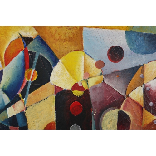 22 - BENJAMIN DOLMAN. ABSTRACT HUDSON STUDIO. Oil on Canvas, 74cms x 106cms, signed, inscribed verso, fra... 