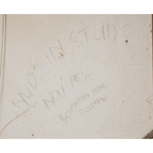 22 - BENJAMIN DOLMAN. ABSTRACT HUDSON STUDIO. Oil on Canvas, 74cms x 106cms, signed, inscribed verso, fra... 