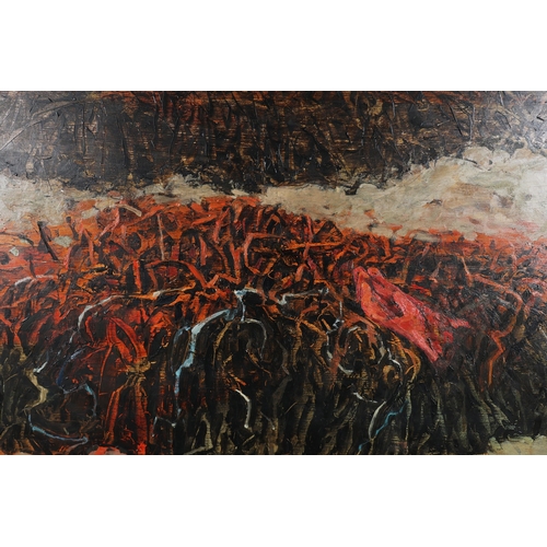 23 - RICHARD DACK RSMA RWA (BRITISH B. 1944). HEBRIDEAN RECOLLECTIONS. oil and assemblage, Mall Galleries... 