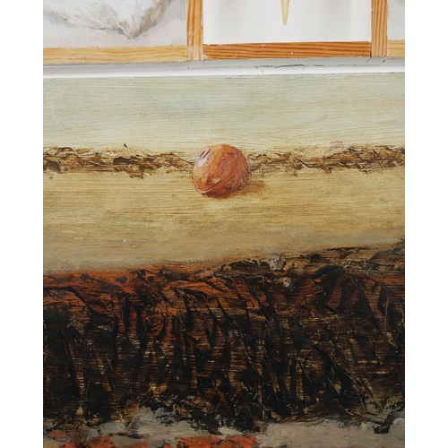 23 - RICHARD DACK RSMA RWA (BRITISH B. 1944). HEBRIDEAN RECOLLECTIONS. oil and assemblage, Mall Galleries... 