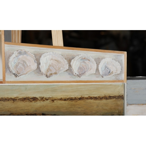 23 - RICHARD DACK RSMA RWA (BRITISH B. 1944). HEBRIDEAN RECOLLECTIONS. oil and assemblage, Mall Galleries... 