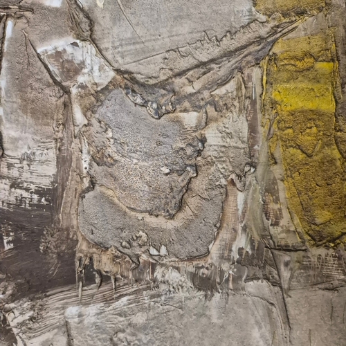 26 - IN THE MANNER OF NICOLAS DE STAËL (1944-1955). UNTITLED. oil on board, 123cm x 139cm, framed.