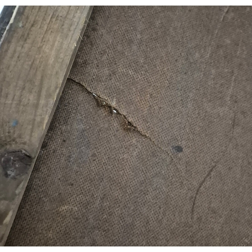 26 - IN THE MANNER OF NICOLAS DE STAËL (1944-1955). UNTITLED. oil on board, 123cm x 139cm, framed.