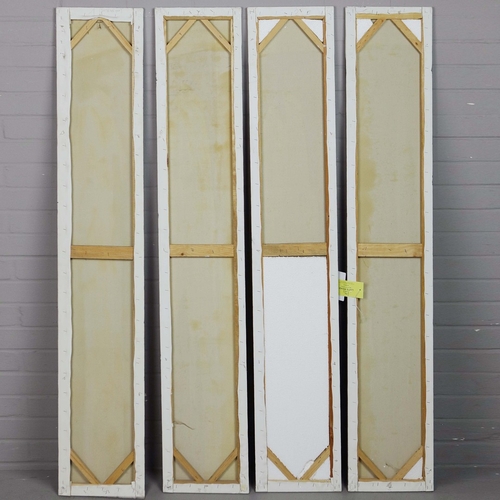 29 - LIM KHIM KATY (VIETNAMESE B. 1978). FIGURES (4). a set of four oils on canvas, each 150cm x 30cm.