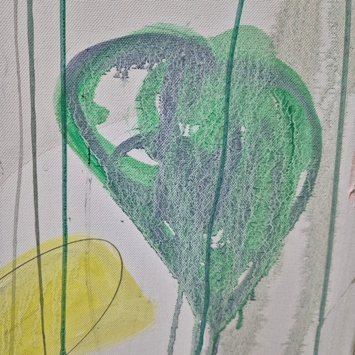 3 - ANDREA BREUNIG (B 1983). ABSTRAKT OHNE TITEL. Oil on Canvas, 101cms x 70cms, Framed.