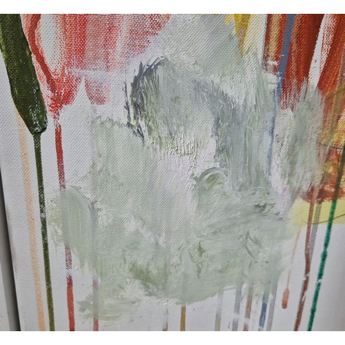 3 - ANDREA BREUNIG (B 1983). ABSTRAKT OHNE TITEL. Oil on Canvas, 101cms x 70cms, Framed.