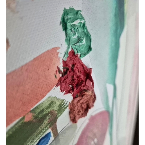 3 - ANDREA BREUNIG (B 1983). ABSTRAKT OHNE TITEL. Oil on Canvas, 101cms x 70cms, Framed.