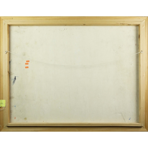 30 - ETIENNE PAUL JACKSON (HAITIAN SCHOOL). JUNGLE LANDSCAPE. oil on canvas, 75cm x 99cm, framed.