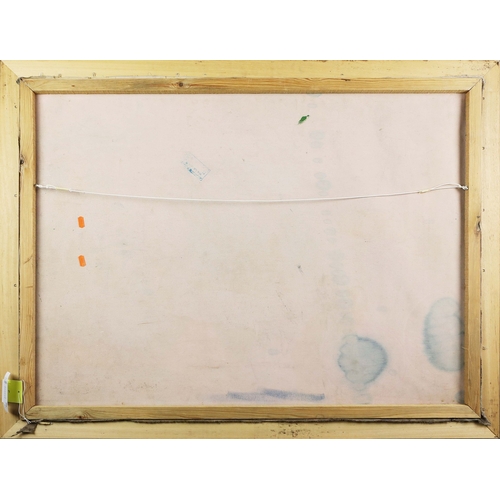 31 - CHARNELS ETIENNE (HAITIAN SCHOOL). JUNGLE LANDSCAPE. oil on canvas, 75cm x 99cm, framed.