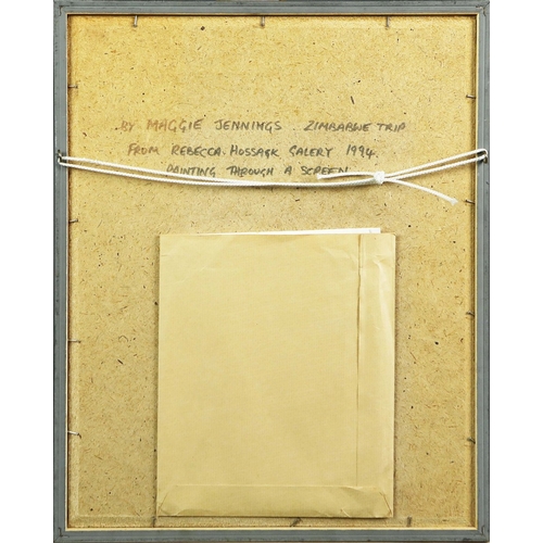 33 - MAGGIE JENNINGS. CHAMELEON. gouache, Rebecca Hossack Gallery, 40.5cm x 32.5cm, framed.