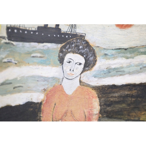 38 - GEORGE JAMES KIRK. NO. 7. mixed media on board, Portal Gallery label verso, 27cm x 27cm, framed.