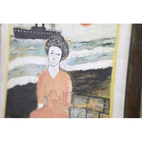 38 - GEORGE JAMES KIRK. NO. 7. mixed media on board, Portal Gallery label verso, 27cm x 27cm, framed.