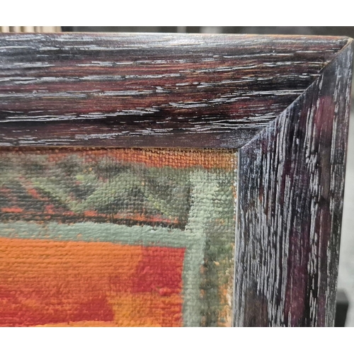 40 - 20TH CENTURY RUSSIAN SCHOOL. RED COW. oil on canvas, 86cm x 106cm, framed.