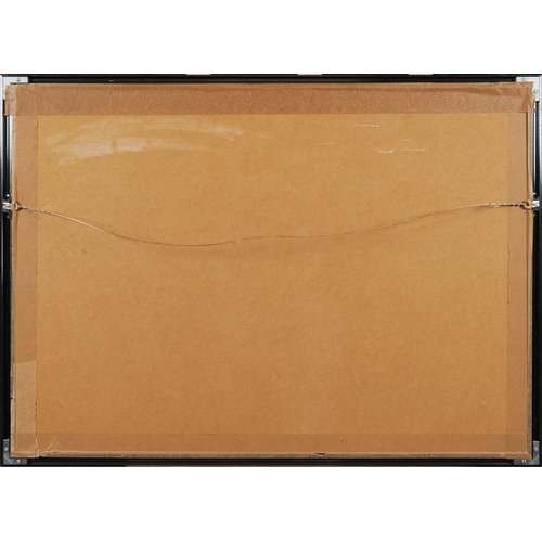 42 - IN THE MANNER OF BRUCE MCLEAN (SCOTTISH B. 1944). NUDE STUDIES. oil on paper, 61cm x 82cm, framed.