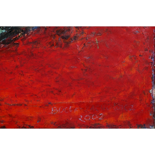 44 - ANNA BOCEK (POLISH, B. 1973). RED WINE. oil on canvas, 130cm x 150cm.