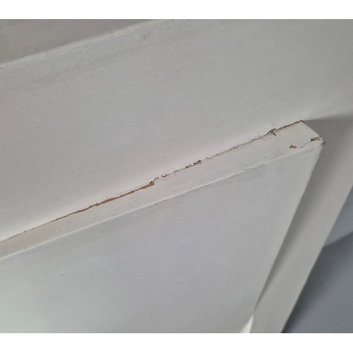 46 - ANDREW STONYER FRSS (BORN 1944). UNTITLED ABSTRACT. PLASTER, 103cms x 103cms, Framed.