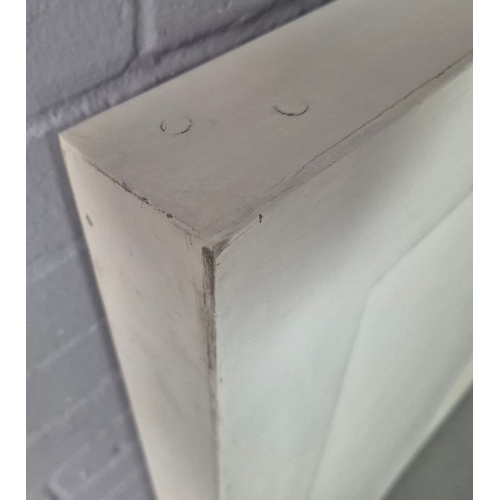 46 - ANDREW STONYER FRSS (BORN 1944). UNTITLED ABSTRACT. PLASTER, 103cms x 103cms, Framed.