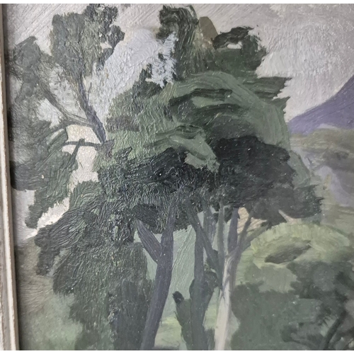 48 - STEPHEN BONE (BRITISH 1904-1958). LANDSCAPE, CAHA, IRELAND. (d) oil on panel, Jenna Burlingham label... 