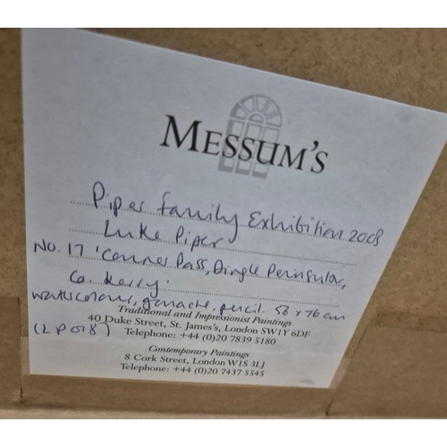 49 - LUKE PIPER (BRITISH B. 1966). CONNOR PASS, DINGLE PENINSULA, COUNTY KERRY. (d) watercolour, gouache,... 