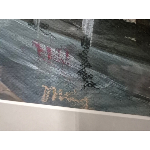 50 - DIANA KING. AFTER THE RAIN ON DARTMOOR. mixed media, 54cm x 79cm, framed.